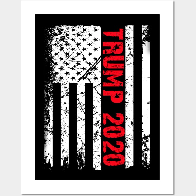 Trump 2020 American Flag Wall Art by Barnard